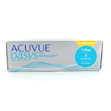 Acuvue Oasys 1 Day with HydraLuxe for Astigmatism, 30er Box (+ Werte und ab - 6,5 bis - 9,0)